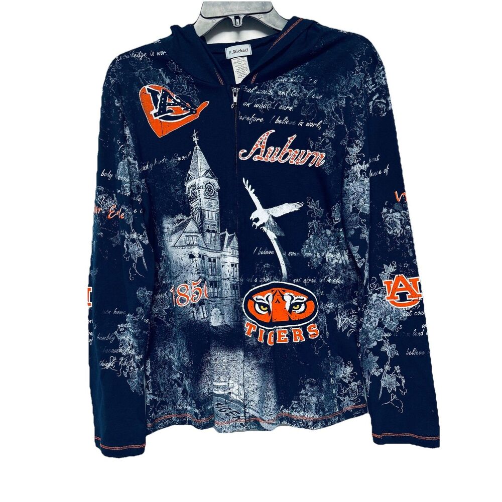Auburn University Tigers Bling Accents Full Zip All Over Print Jacket Women's S